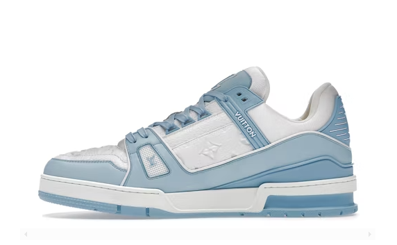 LV - TRAINER LOW WHITE SKY BLUE