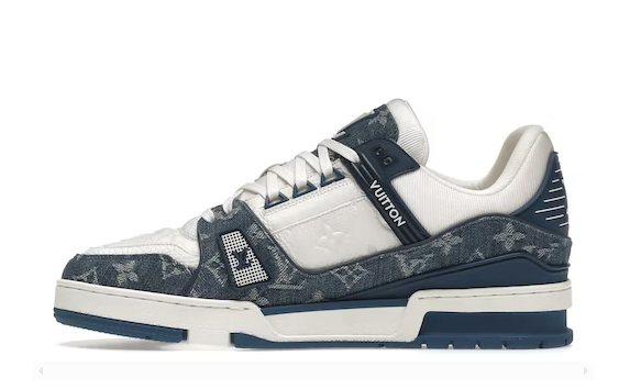 LV - TRAINER MONOGRAM DENIM WHITE BLUE