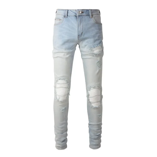JEANS AMR - GREY/WHITE