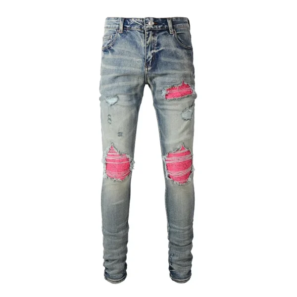 JEANS AMR - GREY/PINK