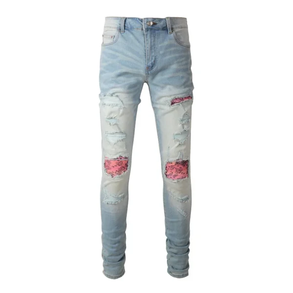 JEANS AMR - GREY/PINK 2.0