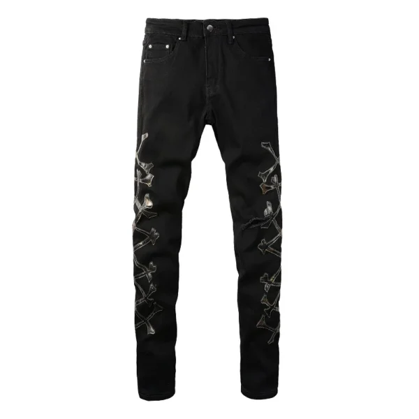 JEANS AMR - BLACK BONES