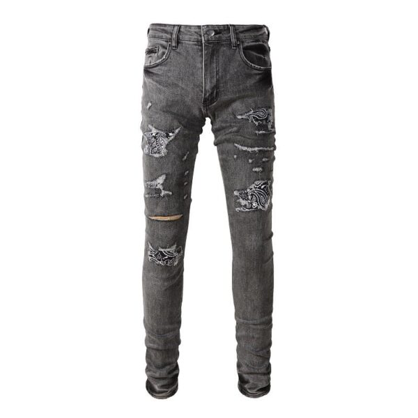 JEANS AMR - GREY/BLACK BANDANA